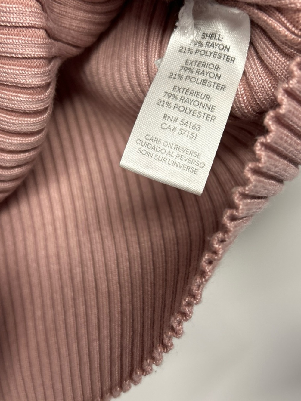 Calvin Klein Ribbed Polo Tee in Dusty Rose - Picture 3 of 4